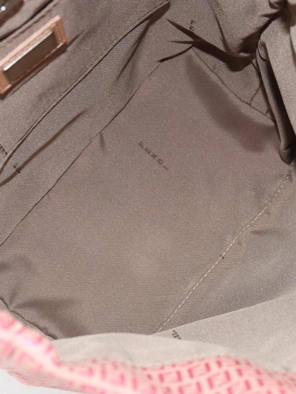 FENDI Zucchino Canvas Tote Bag Pink Silver - Picture 10 of 16
